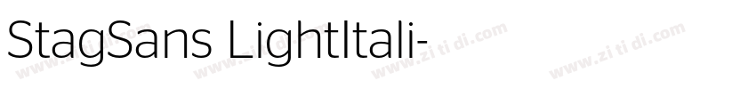 StagSans LightItali字体转换